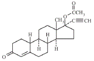 Norethindrone acetate Structural Formula Illustration