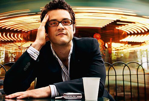 Businessman at Sidewalk Cafe