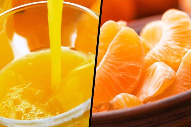 If you drink juice, drink 100% whole fruit juice with no added sugars.