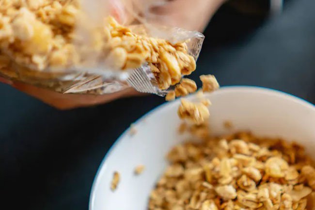 Use a measuring cup to measure out the correct portion of cereal in the morning.