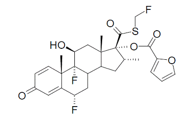 Fluticasone furoate  Structural Formula Illustration