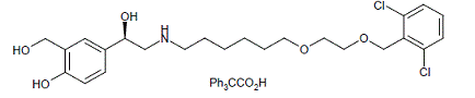 Vilanterol trifenatate) Structural Formula Illustration