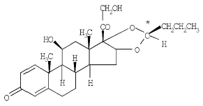 Budesonide Structural Formula - Illustration