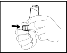 Replace the cap over the mouthpiece right
away after use - Illustration