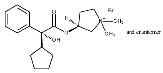 Glycopyrrolate Structural Formula - Illustration