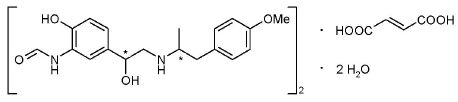 Formoterol fumarate Structural Formula - Illustration