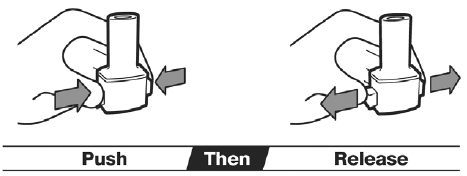 Push both piercing buttons at the same time. Release both piercing buttons at the same time - Illustration