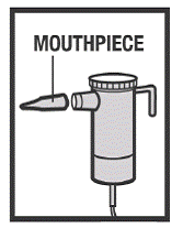  Connect the nebulizer reservoir to the mouthpiece - Illustration