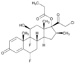 BRYHALI™ (halobetasol propionate) Structural Formula Illustration