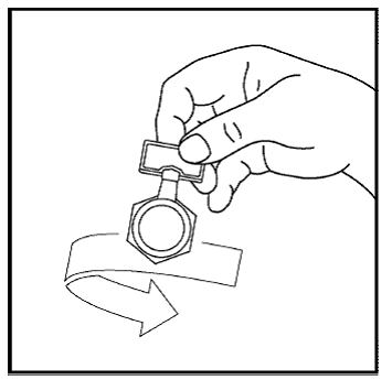 Gently shake the PULMICORT RESPULES ampule using a
circular  - Illustration