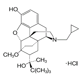 Buprenorphine HCl - Structural Formula  Illustration