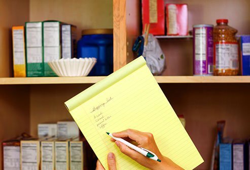 Check dates and get rid of foods that have expired.