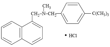 Mentax® (butenafine HCl) Structural Formula Illustration