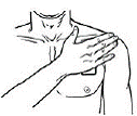 While still holding the sticky side down, gently fold
back the smaller portion of the patch - Illustration