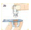 Pick up the vial connector package and peel off the - Illustration