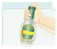Hold the plunger down and shake hard - Illustration