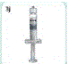 With the other hand, twist the orange connector to remove it from the syringe - Illustration