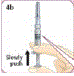 Twist the needle onto the syringe until snug - Illustration