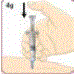Pull the needle cover straight off - Illustration