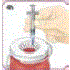 Insert the needle into your skin (subcutaneously) - Illustration