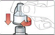 Peel off the paper tab from the needle cover - Illustration