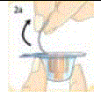 Use your thumb to remove the green cap - Illustration