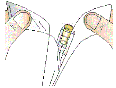 Attach the needle with the needle cap to the syringe by turning clockwise <b>until it cannot twist any further - Illustration