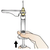 Gently use one hand to pinch the skin that has been
cleaned between your thumb and forefinger, making a fold - Illustration