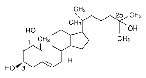 Rocaltrol (calcitriol) Structural Formula Illustration