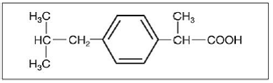 CALDOLOR (ibuprofen) Structural Formula Illustration