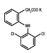 CAMBIA® (diclofenac potassium) Structural Formula Illustration