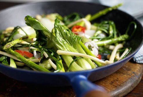 Greens vegetable stir fry.
