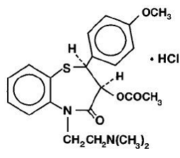 CARDIZEM® LA (diltiazem hydrochloride) Structural Formula Illustration