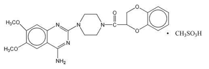 CARDURA® XL (doxazosin mesylate extended release tablets) Structural Formula Illustration