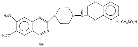 CARDURA® (doxazosin mesylate)  Structural Formula Illustration