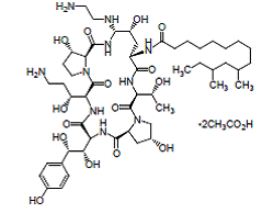 CANCIDAS® (caspofungin acetate) Structural Formula  - Illustration