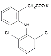 CATAFLAM® (diclofenac potassium) Structural Formula Illustration