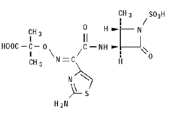 CAYSTON® (aztreonam) Structural Formula Illustration