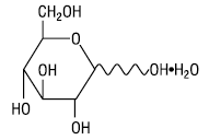 Hydrous Dextrose structural formula illustration