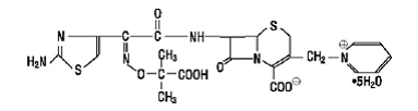 FORTAZ® (ceftazidime) Structural Formula Illustration