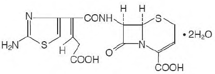 CEDAX®
  (ceftibuten) Structural Formula Illustration