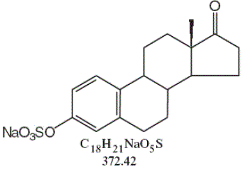 Sodium Estrone Sulfate - Structural Formula Illustration