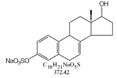 Sodium 17a-Dihydroequilin Sulfate - Structural Formula Illustration