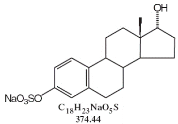 Sodium 17a-Estradiol Sulfate - Structural Formula Illustration