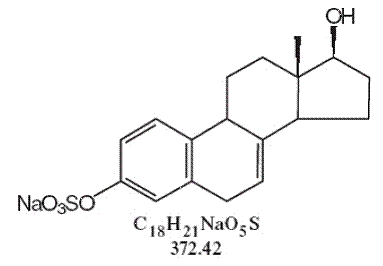 Sodium 17ß-Dihydroequilin Sulfate - Structural Formula Illustration