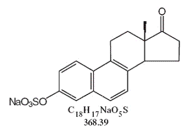 Sodium Equilenin Sulfate - Structural Formula Illustration