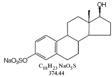 Sodium 17ß-Estradiol Sulfate - Structural Formula Illustration