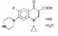  CETRAXAL (ciprofloxacin) Structural Formula Illustration