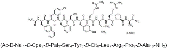 Cetrotide® 0.25 mg (cetrorelix acetate) Structural Formula Illustration