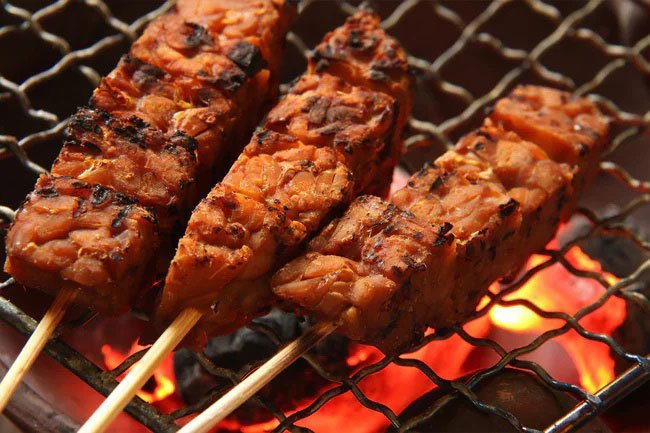 Tempeh makes a great meat substitute, with 33.7 grams of protein per cup.